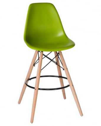 Стул барный DOBRIN DSW BAR (ножки светлый бук, цвет сиденья салатовый (G-08)) 2 шт_1