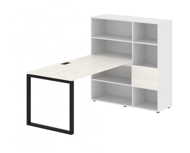 Рабочая станция EDIS EQRST 1215 Ясень Траун Черный Белый_0