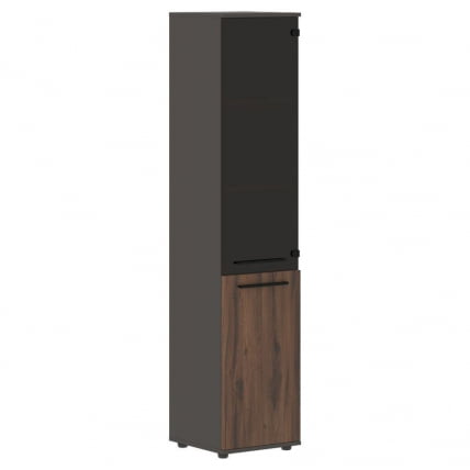 Шкаф-колонка комбинированная правая EDIS EHCS 42.2 R Дуб Денвер темный Черный Мокко_0