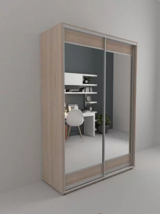 Шкаф-купе 2-х дверный Акцент-Лайт 3 1200х600 Ясень шимо светлый_0