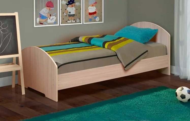 Кровать на уголках №2 700*2000 Дуб млечный_0