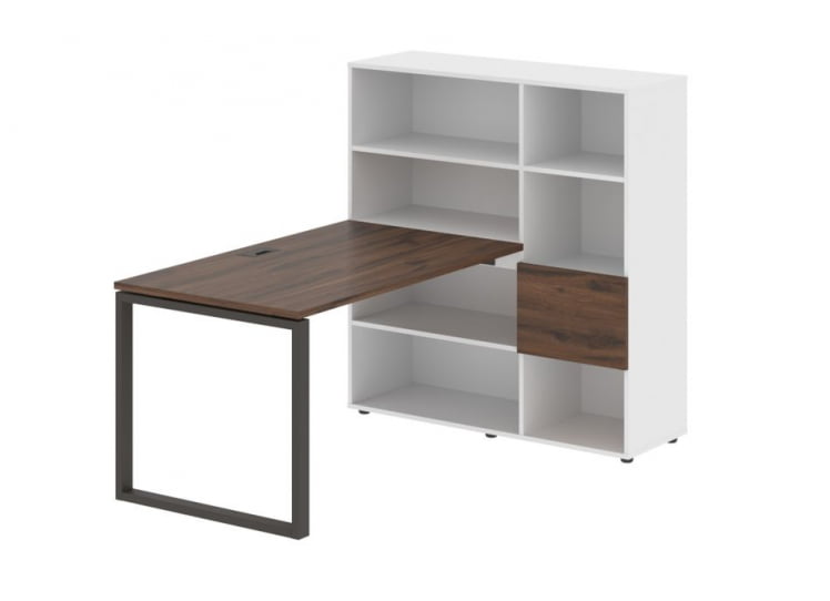 Рабочая станция EDIS EQRST 1213 Дуб Денвер темный Мокко Белый_0