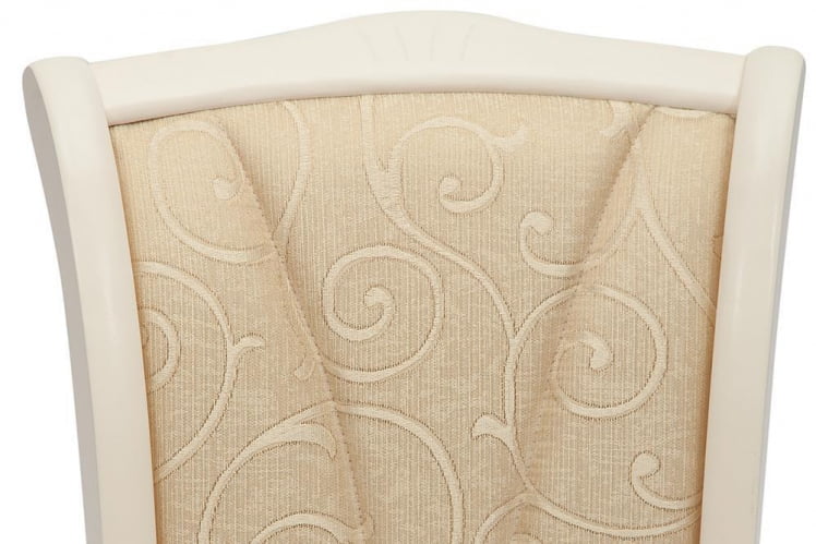 Стул Opera ( OP-SC ) дерево гевея, 45х53х97см, butter white (слоновая кость), ткань бежевая, рисунок золотистый (180-9)_7