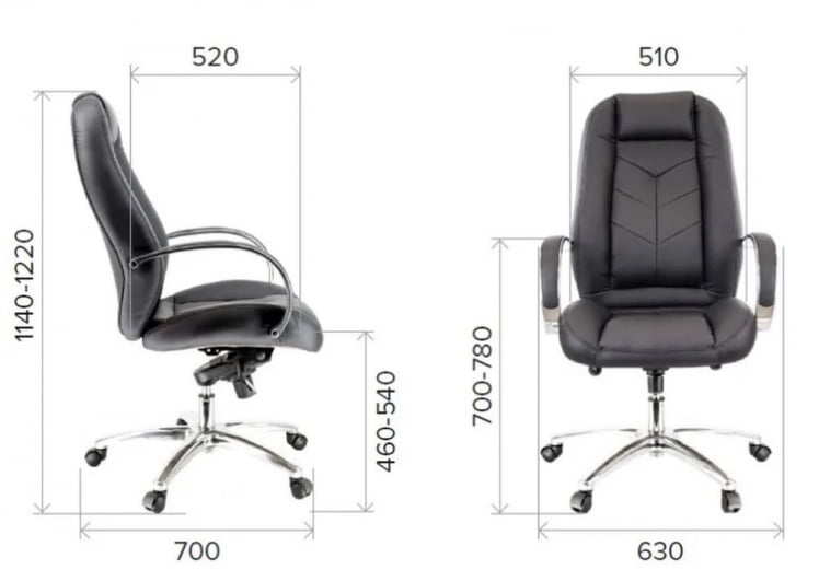 Кресло руководителя Drift Lux LB экокожа Черный_4