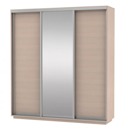 Шкаф-купе трехдверный Экспресс Медиум-1 1800х2200h Дуб молочный_0