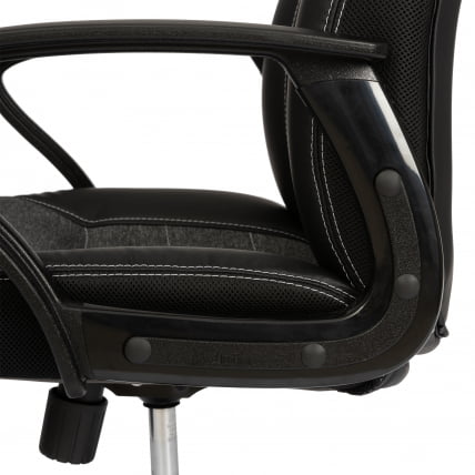 Кресло INTER (24) кож/зам/ткань, черный/серый, 36-6/207/TW-12/TW-11_7