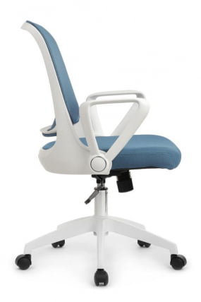 Кресло В-158 Белый Пластик/Синий / W-158_1