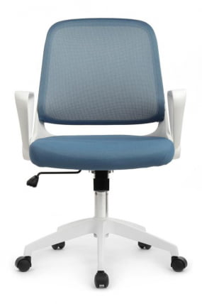 Кресло В-158 Белый Пластик/Синий / W-158_4