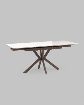 Стол раскладной Marmer 120-180*80*76 см керамика капучино_6