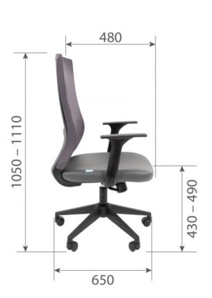 Офисное кресло CHAIRMAN 500 LT БП экокожа Серый_8