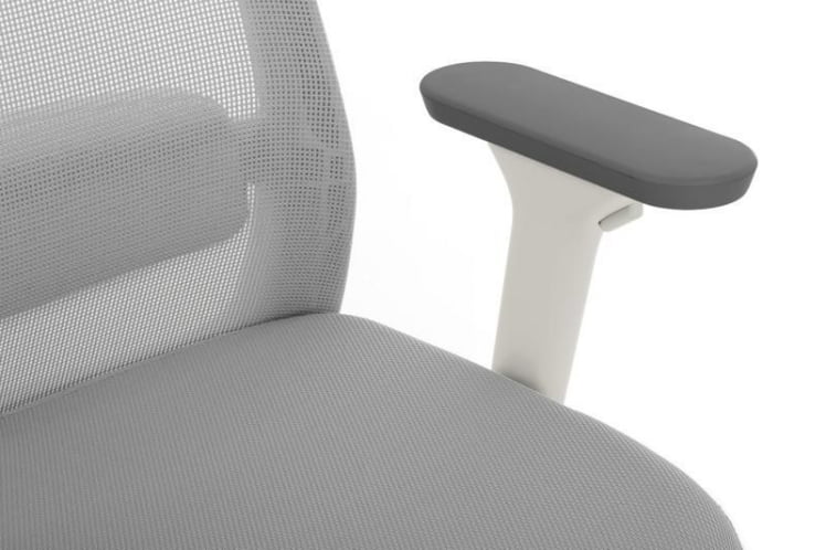 Кресло Work W-218C WHITE Светло-серый_7