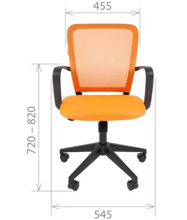 Кресло для оператора Chairman 698 black TW Оранжевое_3