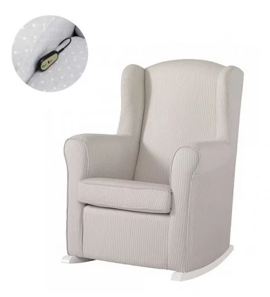 Кресло-качалка с Relax-системой Micuna Wing Nanny White/Beige Stripes_0