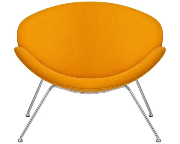 Кресло дизайнерское DOBRIN EMILY (желтая ткань AF13, хромированная сталь) 2 шт_8