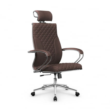 Кресло руководителя Metta L 2c 44C/K116 Infinity Easy Clean (MPES) Комплект 7 Темно-коричневое_0