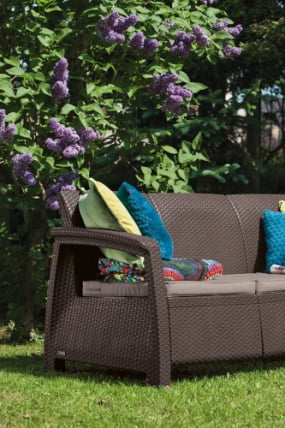 Диван трехместный Corfu Love Seat max коричневый_2