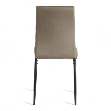Стул CAPRI (mod. BC565-DC) металл, флок, 43 х 53 х 92 см, Dark grey (темно-серый) HLR24 / черный_8