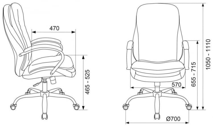 Кресло руководителя Бюрократ T-9950SL Fabric черный Light-20_5
