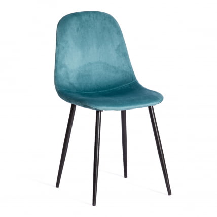 Стул BREEZE (mod. 4724) вельвет/металл, 44 х 53 х 87 см, Light pale green (темно-бирюзовый ) HLR60 / черный_0
