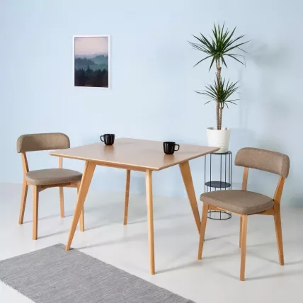 Стол Лунд 960*960 Белый Темный орех_5