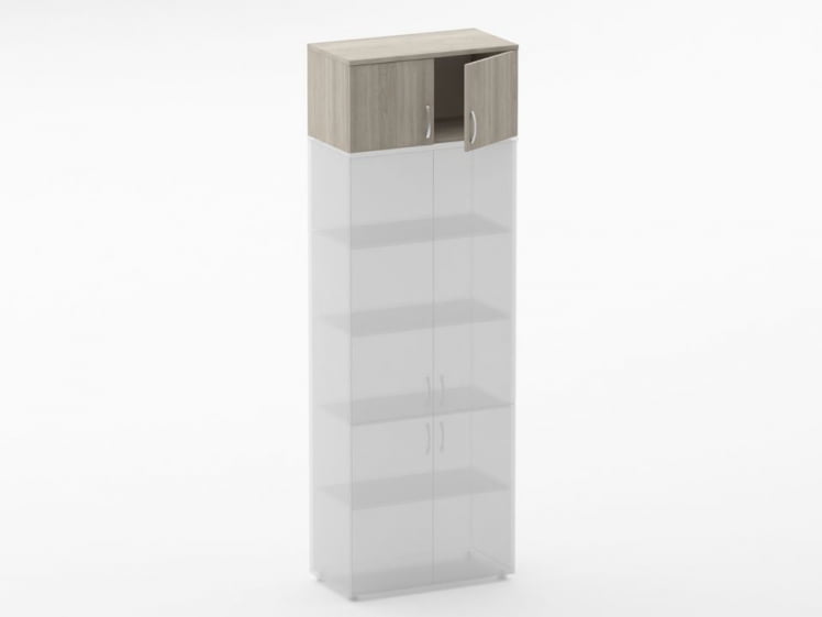 Антресоль широкая Glassy 6.04.131 Дуб сантана светлый_1