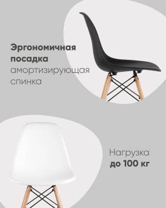 Стул Еамес Стйле ДСВ бежевый 4 шт. комплект (разборный каркас) / Eames Style DSW_3