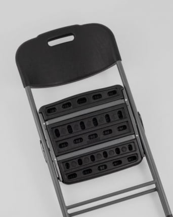 Стул складной банкетный черный пластиковый_1