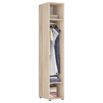 Шкаф распашный Алиса (H1_M) 2230х400х540 ручка скоба 96мм (Венге-ДМ)_1