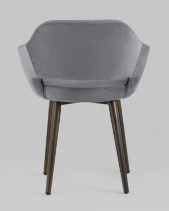 Стул с подлокотниками Саймон велюр Темно-серый_4