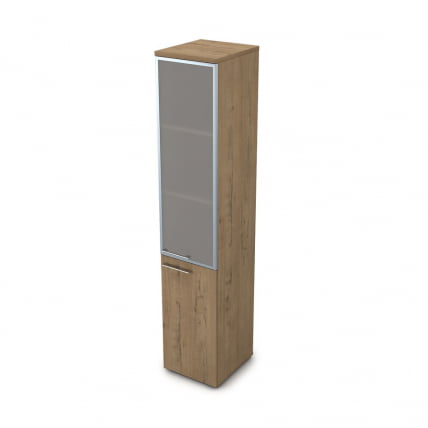 Пенал высокий со стеклом правый GLOSS LINE 9НП.005.19П Teakwood_0