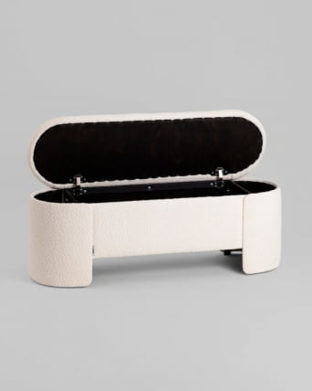 Банкетка Такс с местом для хранения букле белый / Taks_3