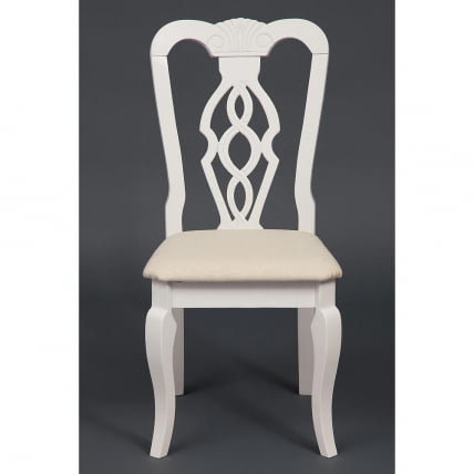 Стул Афродита/ Aphrodite дерево гевея, 46х54х99см, butter white, ткань кремовая с рисунком (3321)_7