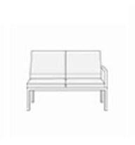 Диван двухместный с левым подлокотником Норман 2Б Светло-серый_1