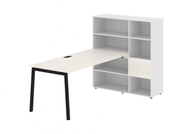 Рабочая станция EDIS ELRST 1217 Ясень Траун Черный Белый_0