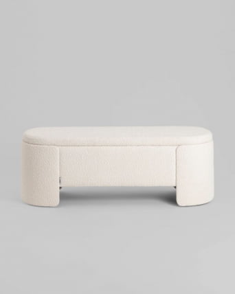 Банкетка Такс с местом для хранения букле белый / Taks_4