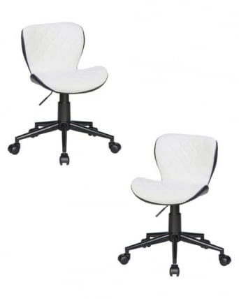 Офисное кресло для персонала DOBRIN RORY (бело-черный) 2 шт_0