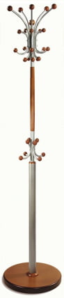 Вешалка напольная Д 3 Металлик/ средне-коричневый_0