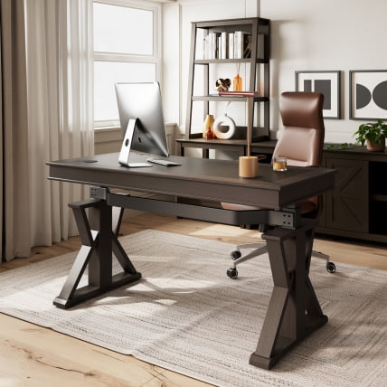 Стол для компьютера премиум с электроприводом ЕУРЕКА Арк ЕЛ 152кс66 см ЕРК-Е33521-ОГ / EUREKA Ark EL 152x66 ERK-E33521-OG_2