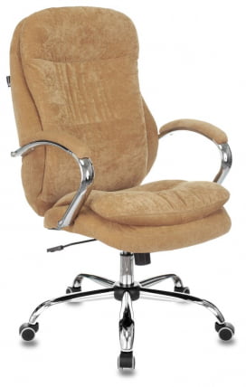 Кресло руководителя Бюрократ T-9950SL Fabric горчичный Velvet 73_0