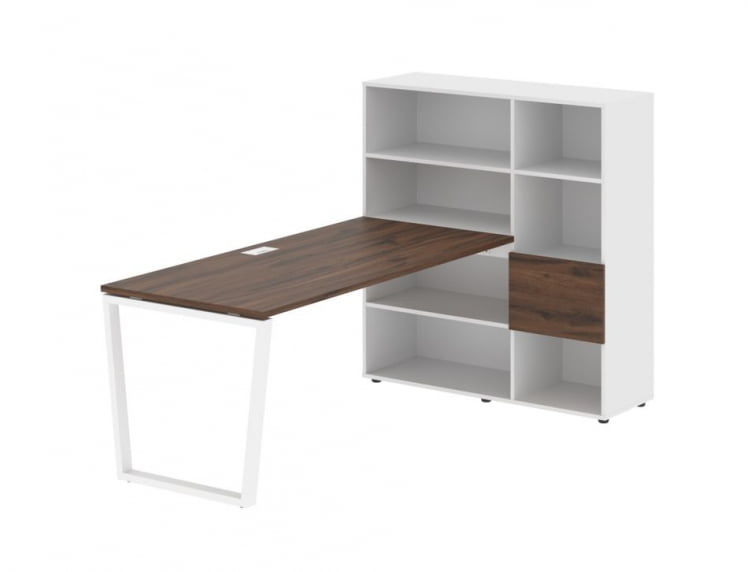 Рабочая станция EDIS EVRST 1217 Дуб Денвер темный Белый Белый_0