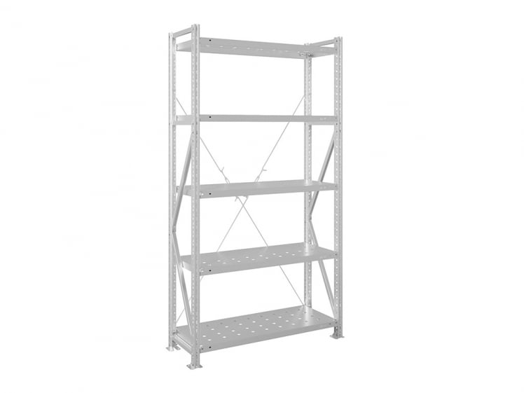 Стеллаж МС У 2000кс1000кс400/5 перфорированные полки / MS U 2000x1000x400/5_0