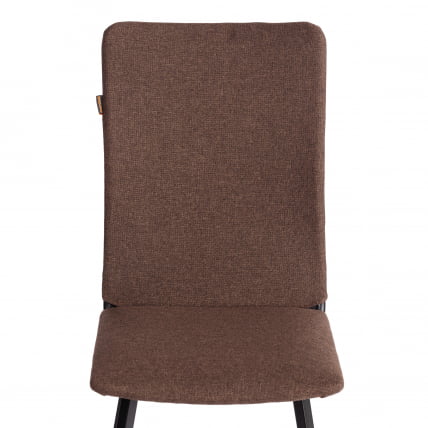 Стул обеденный La Rousse (2 шт. в упаковке) NEW, ткань рогожка, коричневый/черный, 3М7-147, 45х55х93 см_6