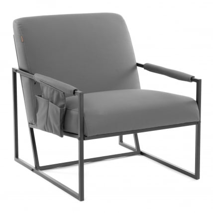 Кресло Charli LUX/Чарли Люкс К экокожа , Sharp Графит, 70х80х82 см_0