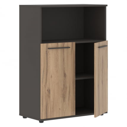 Шкаф с глухими малыми дверьми EDIS EMCS 85.3 Дуб Денвер светлый Мокко Мокко_1