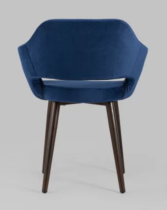 Стул с подлокотниками Саймон велюр Темно-синий_4