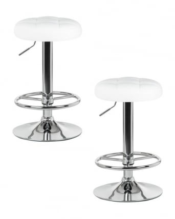 Табурет барный DOBRIN BRUNO (белый) 2 шт_0