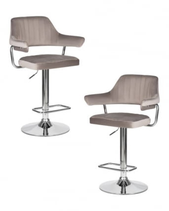 Стул барный DOBRIN CHARLY (серый велюр (MJ9-75)) 2 шт_0