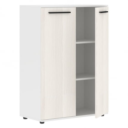 Шкаф с глухими средними дверьми EDIS EMCS 85.1 Ясень Траун Черный Белый_1