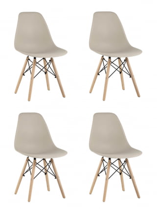 Стул Еамес Стйле ДСВ бежевый 4 шт. комплект (разборный каркас) / Eames Style DSW_0