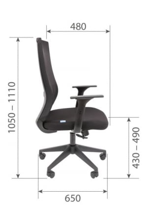 Офисное кресло CHAIRMAN 500 LT БП ткань Черный_10
